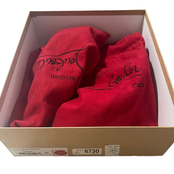 CHRISTIAN LOUBOUTIN NAPPA MULTIPOT 100 SANDALS 37 SNOW WHITE - Picture 9 of 11